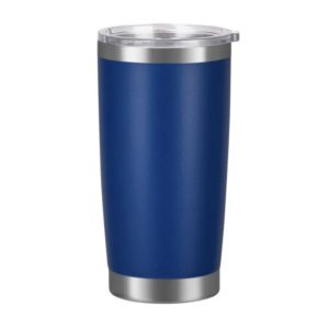 20 oz Stainless Steel Royal Blue Coffee Tumbler. Spill Resistant