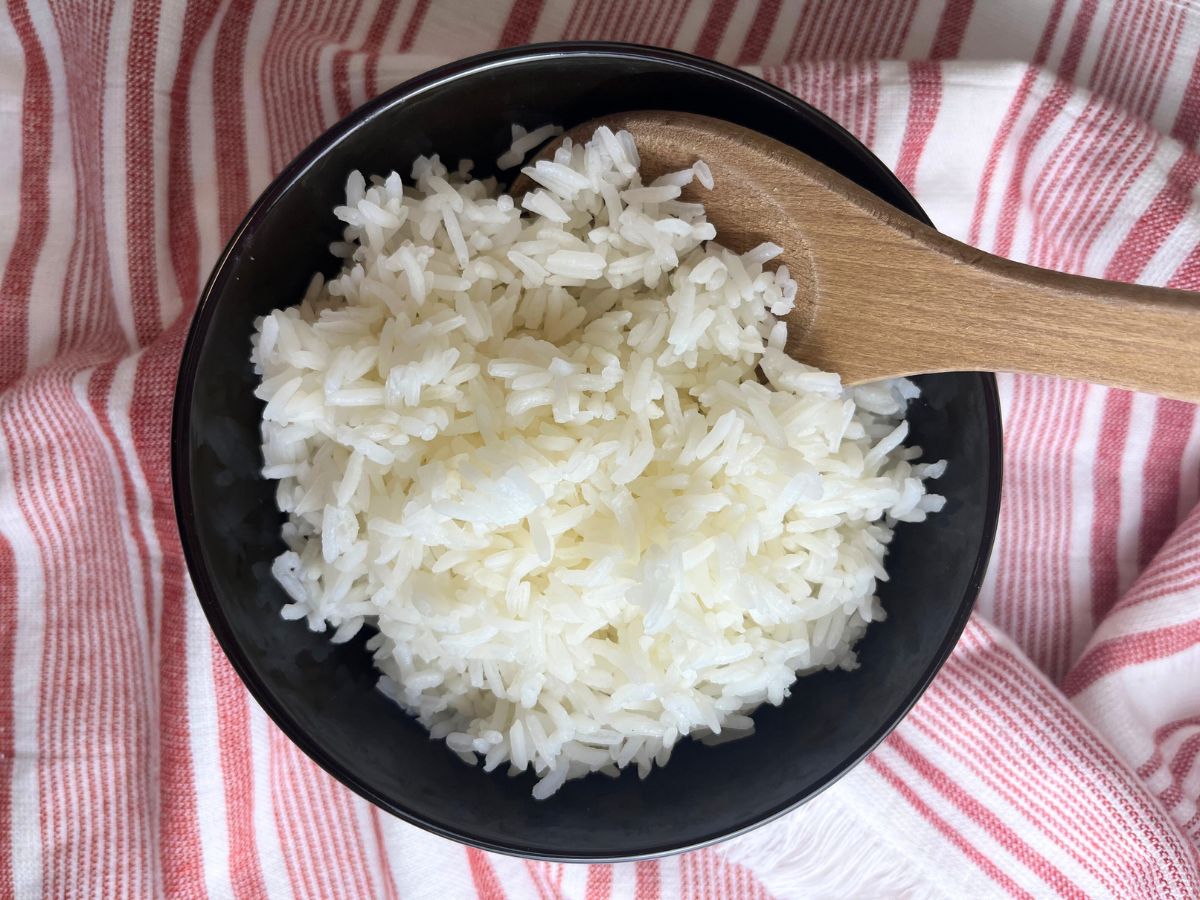 Fluffy rice in a bowl